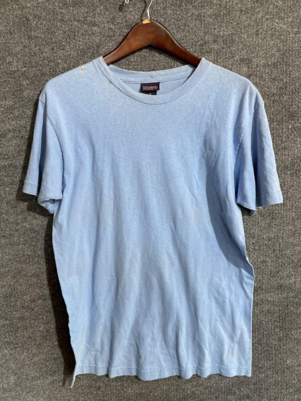 Champs Sports Shirt Mens Medium Blue Crewneck Short Sleeve Basic Tee Casual